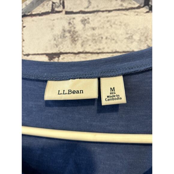 Blue Sleeveless LL Bean Knit Stretch Dress Women’s Size Medium - Picture 3 of 6